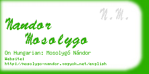 nandor mosolygo business card